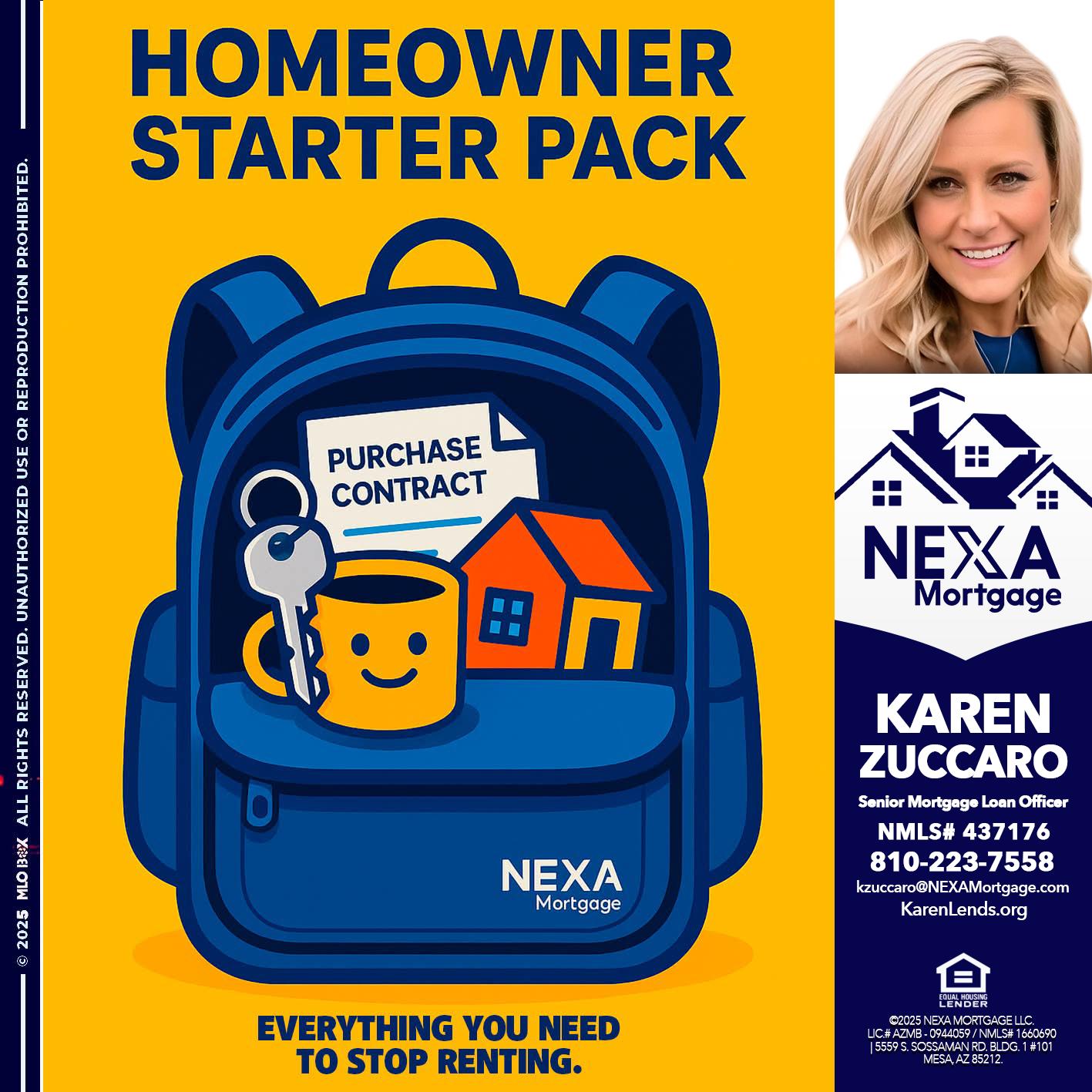 NEED A HOMEOWNER PACK.. - Karen Zuccaro -Senior Mortgage Loan Officer