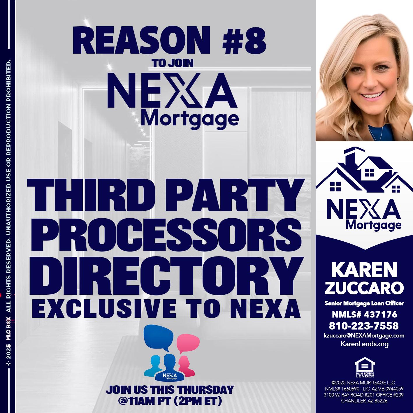 REASON 8 - Karen Zuccaro -Senior Mortgage Loan Officer