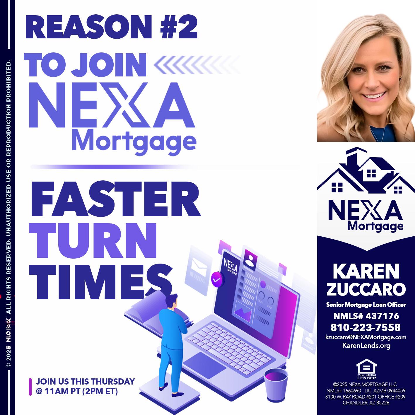 REASON 2 - Karen Zuccaro -Senior Mortgage Loan Officer