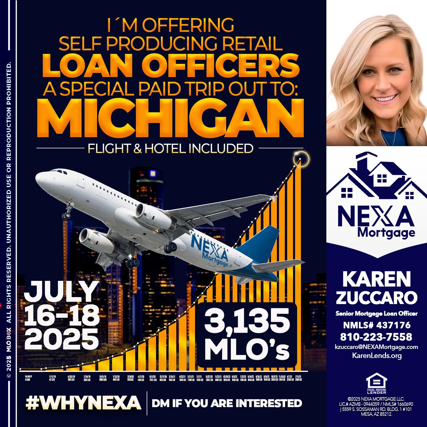 MICHIGAN TRIP - Karen Zuccaro -Senior Mortgage Loan Officer