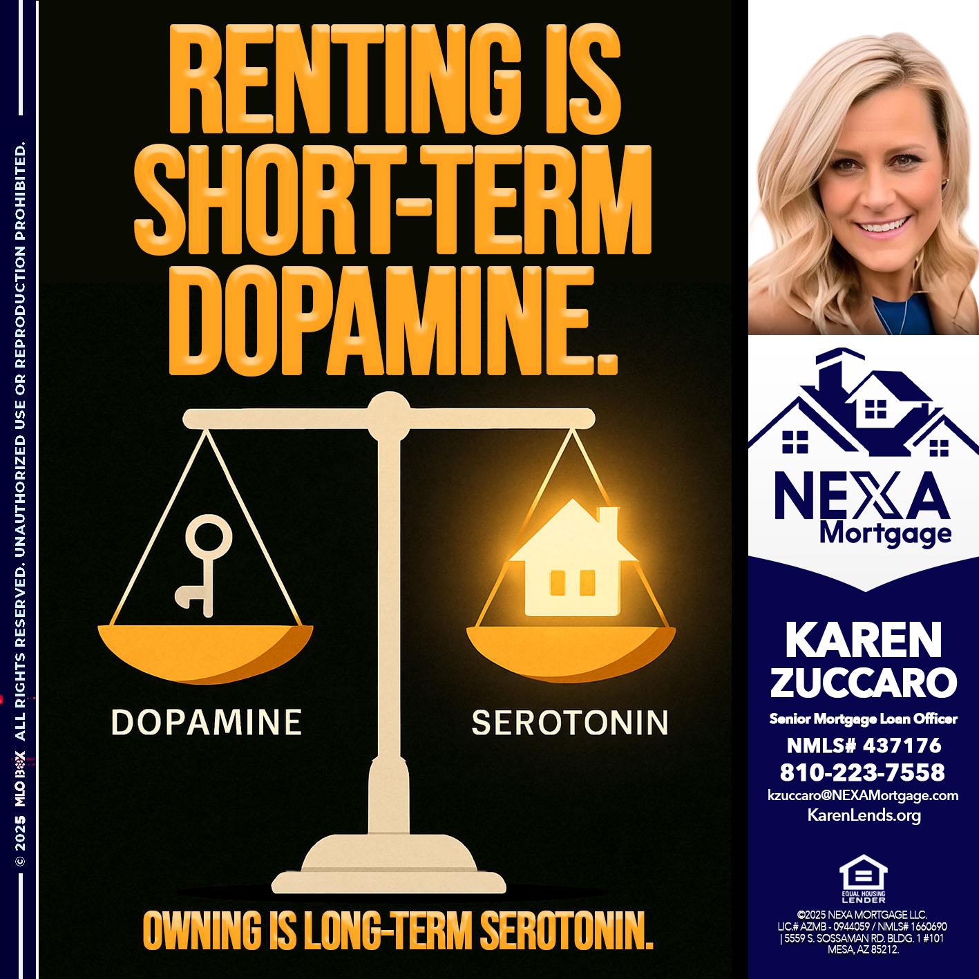 RENTING IS SHORT TERM - Karen Zuccaro -Senior Mortgage Loan Officer