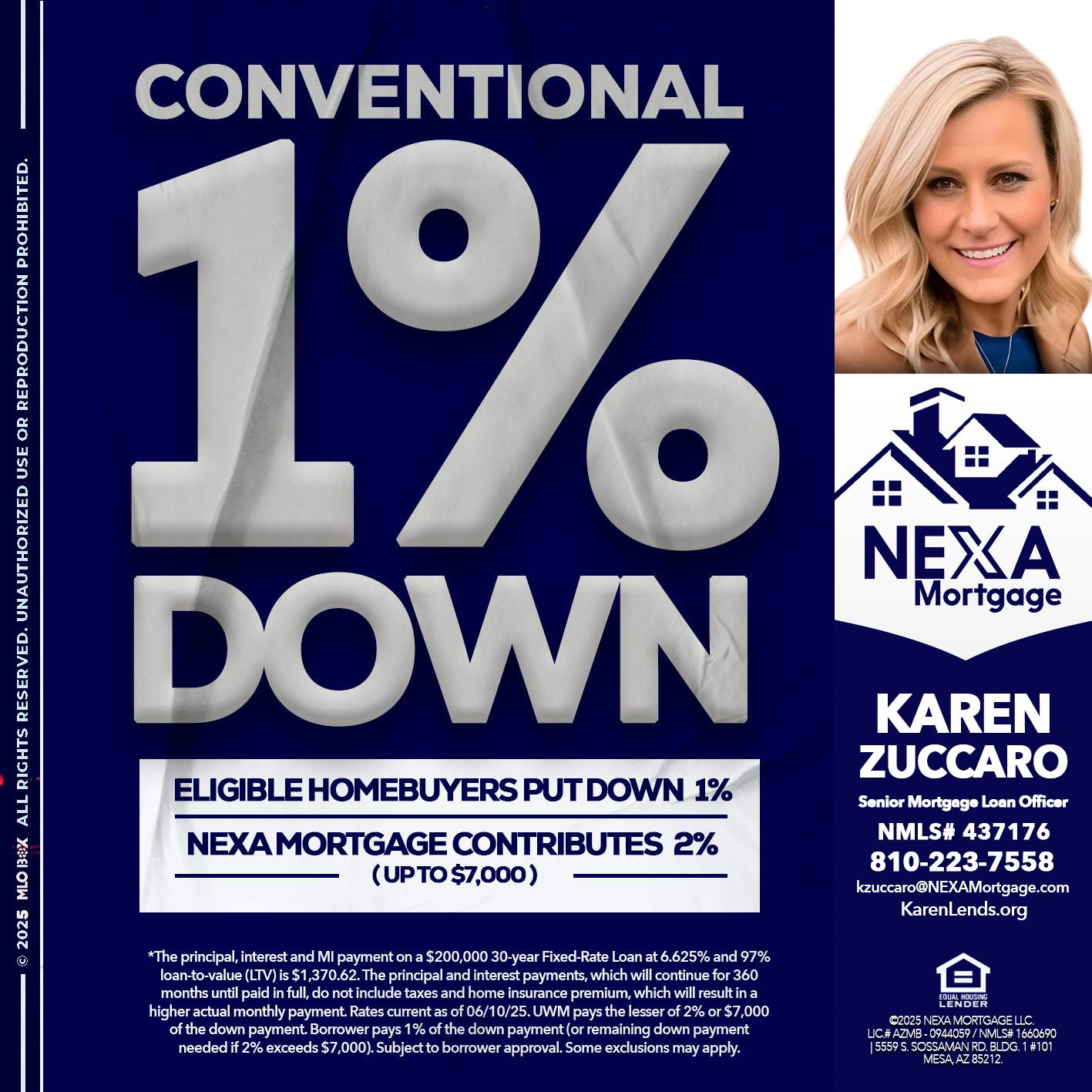 CONVENTIONAL - Karen Zuccaro -Senior Mortgage Loan Officer