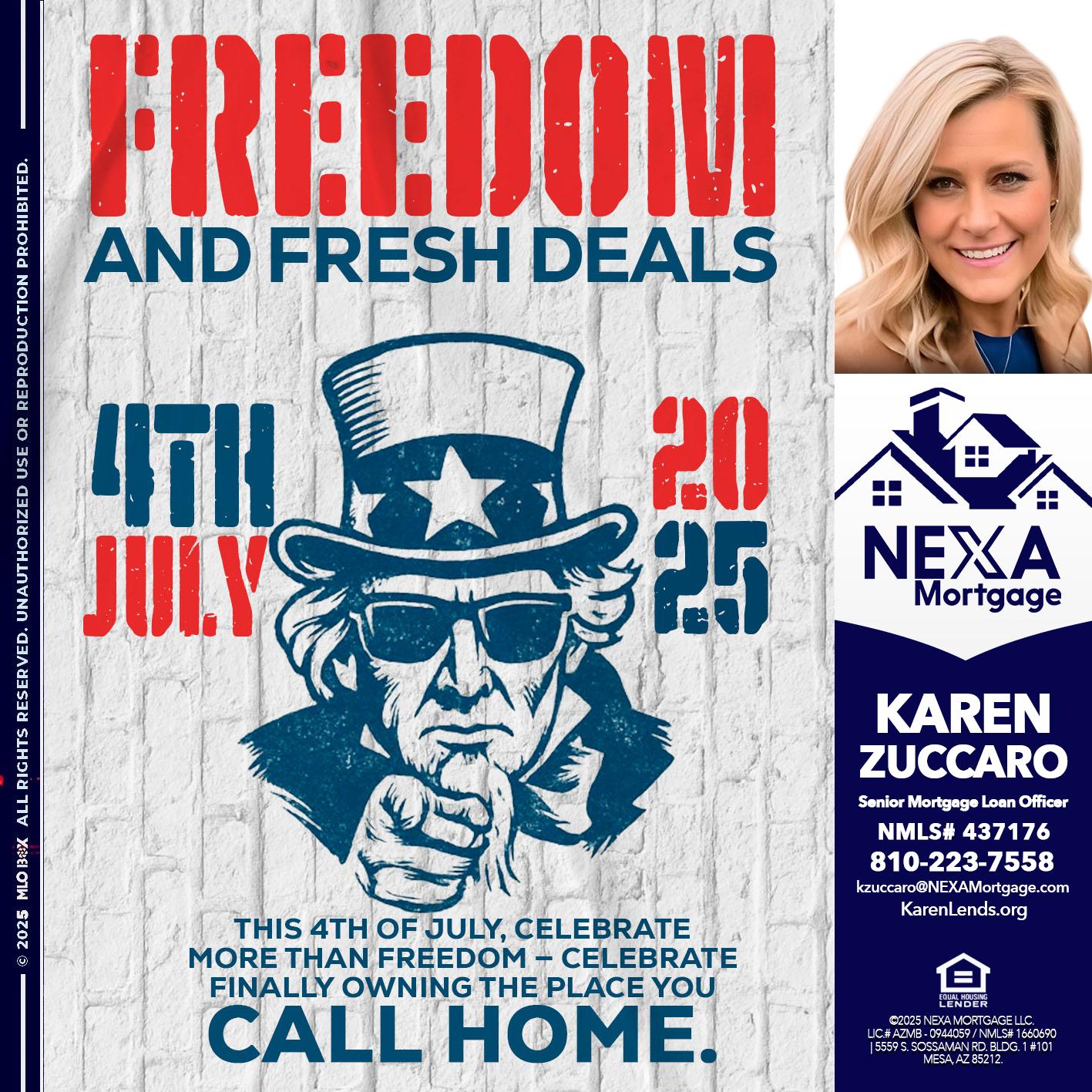 FREEDOM - Karen Zuccaro -Senior Mortgage Loan Officer