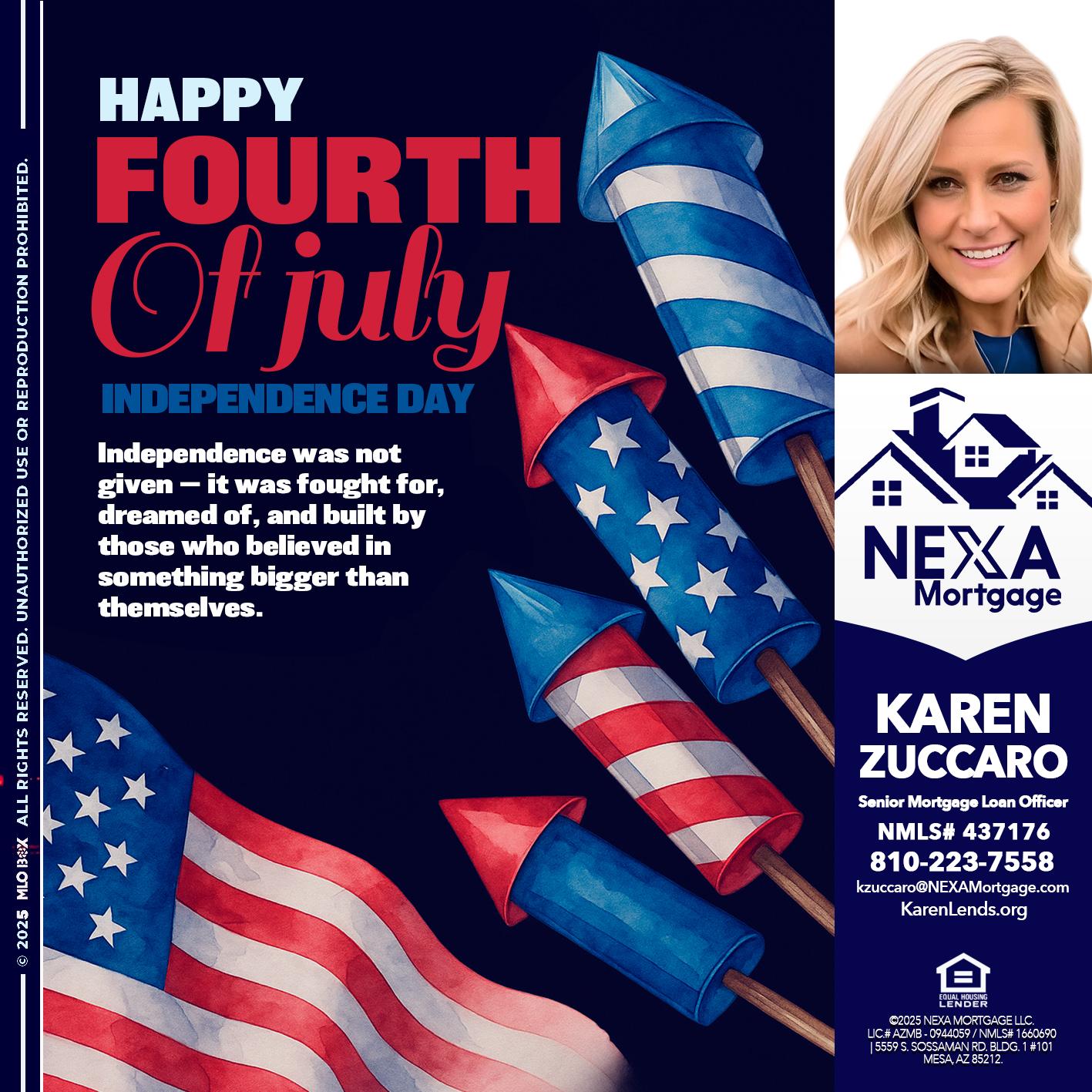 happy fourth - Karen Zuccaro -Senior Mortgage Loan Officer